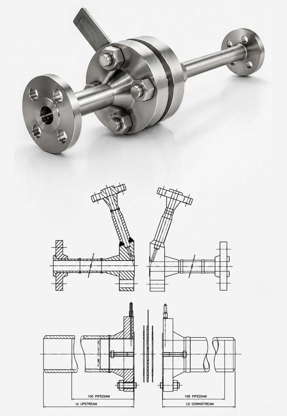 ASME B16.36 Orifice Flange Assembly and Meter Run