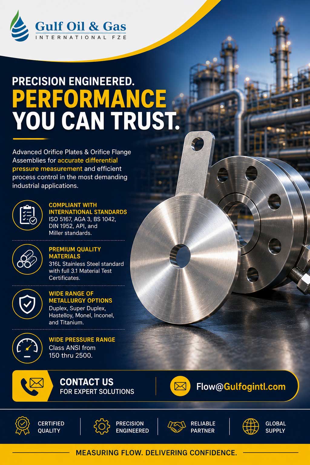 Orifice Plate and Flange Assembly by Gulf Oil and Gas